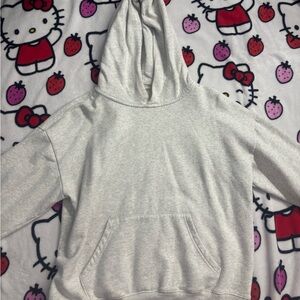 Aeropostale Light Gray Hoodie Oversized Sweater